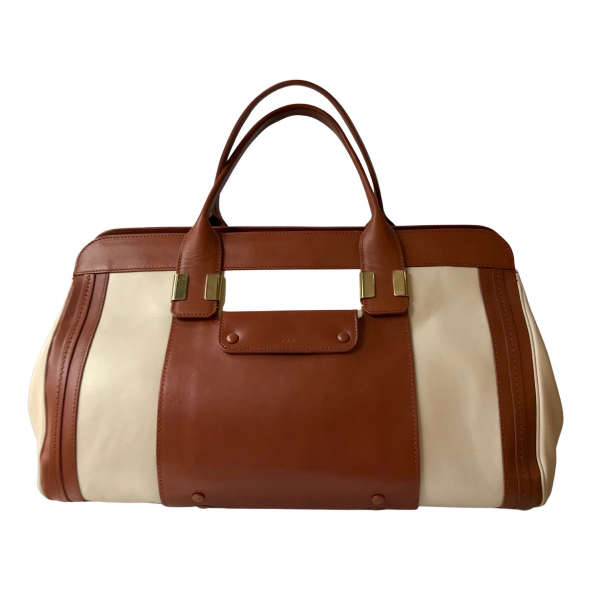 Alice leather bag Chloé Ecru in Leather 